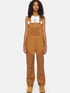 Shop Coated Canvas Double Front Bib Women Work Dungarees & Coveralls