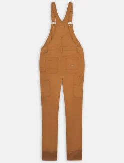 Shop Coated Canvas Double Front Bib Women Work Dungarees & Coveralls