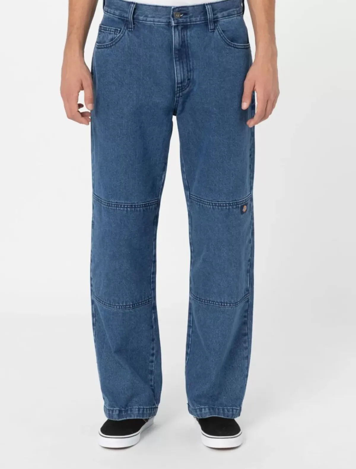 Fashion Double Knee Denim Trousers Denim|Trousers