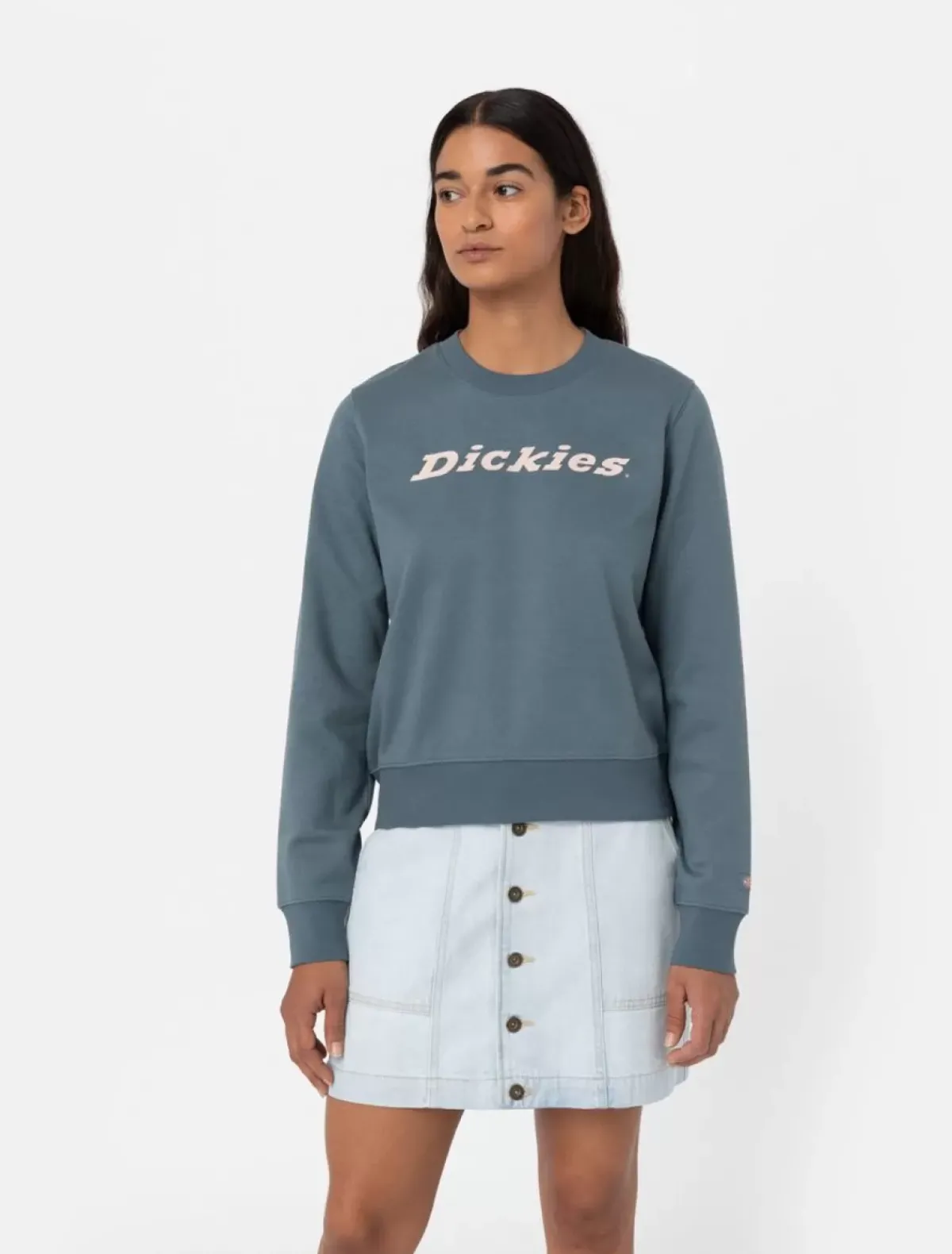 Discount Heavyweight Wordmark Crew Neck Fleece Women Work Sweatshirts & Hoodies