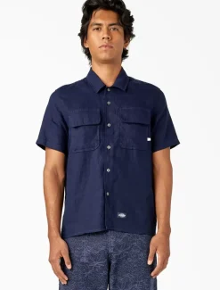 Outlet Linen Short Sleeve Work Shirt Collabs & Collections|Shirts