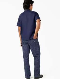 Outlet Linen Short Sleeve Work Shirt Collabs & Collections|Shirts