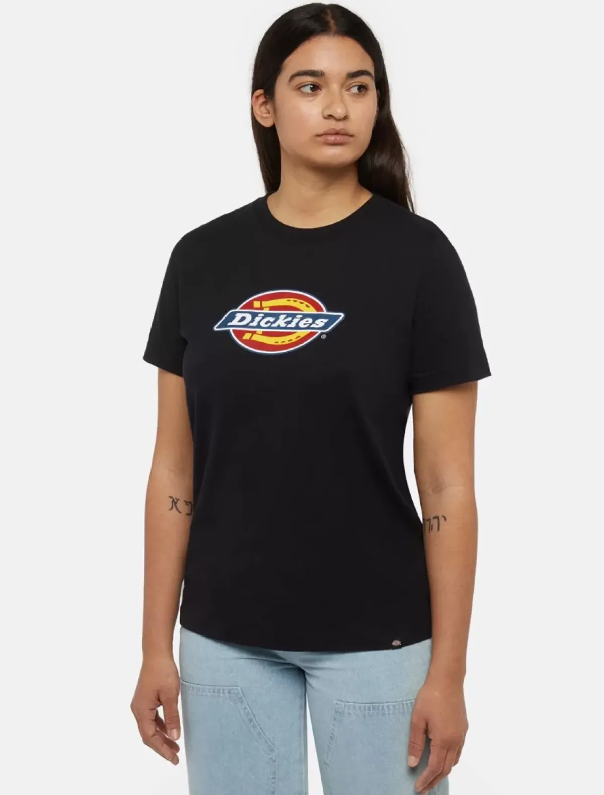 Fashion Tricolour Logo T-Shirt Women Work T-shirts